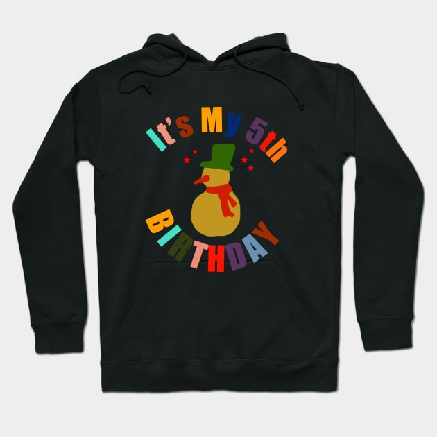 Hot 5th Birthday Hoodie by Proway Design